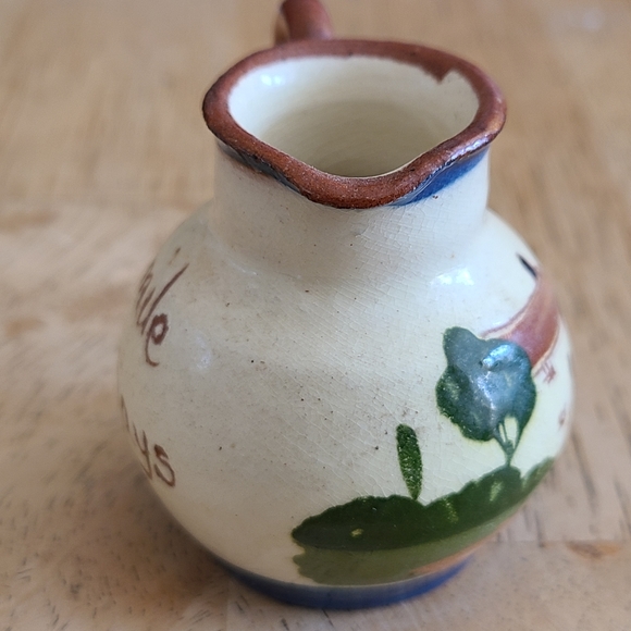 Vintage Miniature Creamer Motto Ware Watcombe Pottery, Torquay "Smile It Pays" - Picture 9 of 11